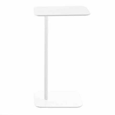 Moderne sofabord på bordet i eg og hvidt metal - Adelaide Viadurini