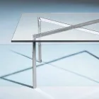 Firkantet hærdet glas sofabord fremstillet i Italien - Madrid Viadurini