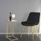 Rektangulært sofabord i moderne jern og glas - Albertino Viadurini