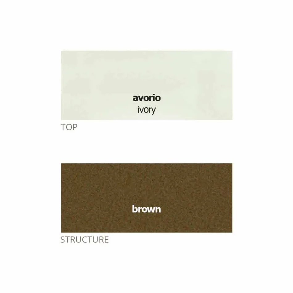 Rundt sofabord med krystalplade Fremstillet i Italien - Indio Viadurini