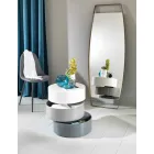 Rundt sofabord med drejelige hylder og containere i MDF - Pitty Viadurini