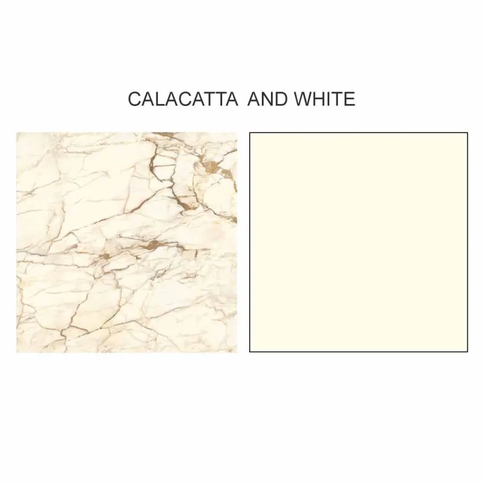 Rundt sofabord i stentøj og aske lavet i Italien - Bering Viadurini