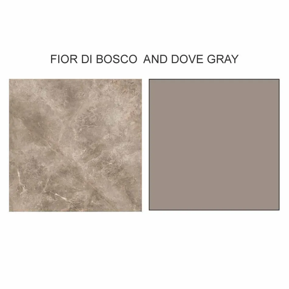 Rundt sofabord i stentøj og aske lavet i Italien - Bering Viadurini