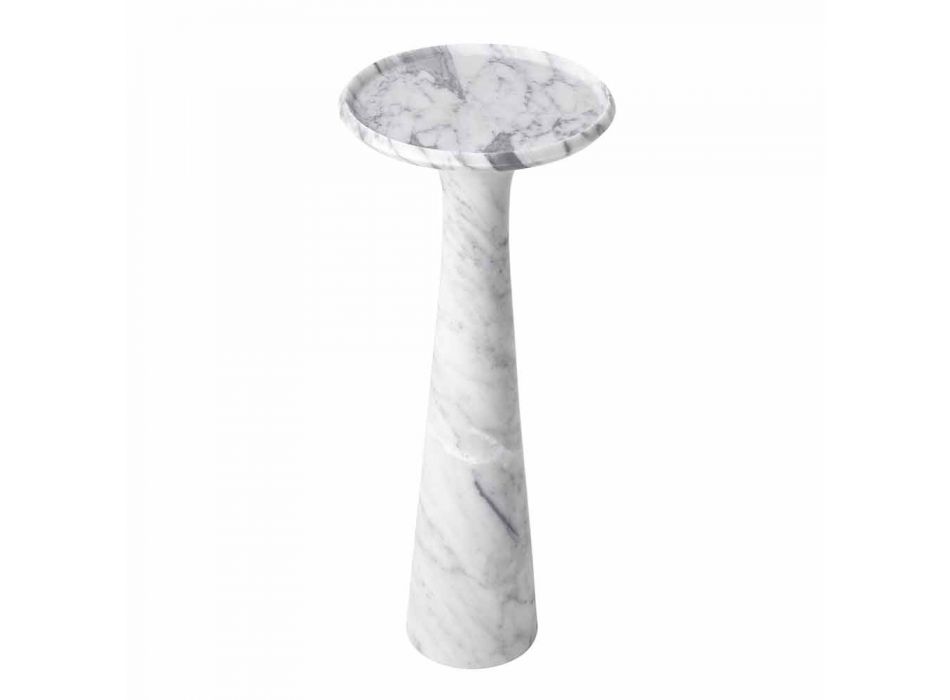 Rundt design sofabord i hvid Carrara marmor - Udine Viadurini