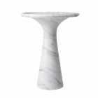 Rundt design sofabord i hvid Carrara marmor - Udine Viadurini