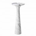 Rundt design sofabord i hvid Carrara marmor - Udine