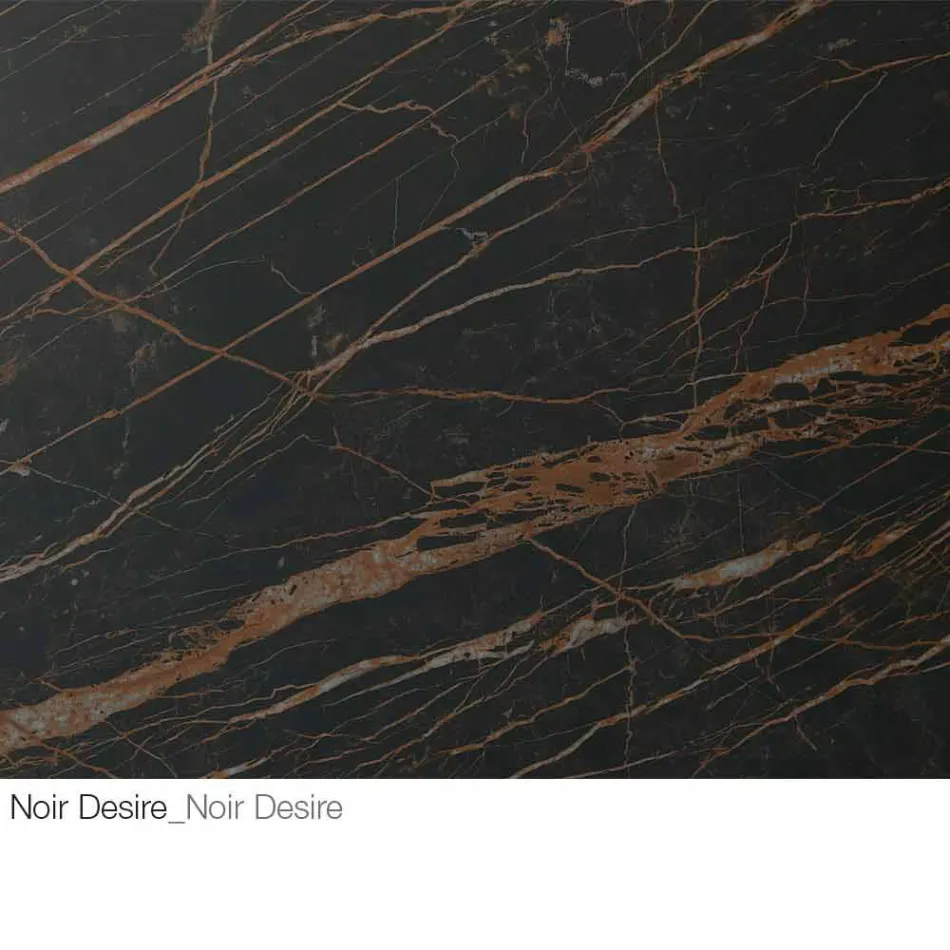 Rundt sofabord i keramik og metal fremstillet i Italien - Livigno Viadurini