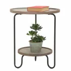 Rundt sofabord i jern og MDF i moderne design - Luther Viadurini