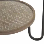 Rundt sofabord i jern og MDF i moderne design - Luther Viadurini