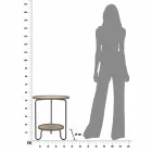 Rundt sofabord i jern og MDF i moderne design - Luther Viadurini