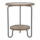 Rundt sofabord i jern og MDF i moderne design - Luther Viadurini