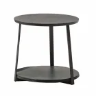 Rundt sofabord i Mdf med metalstruktur fremstillet i Italien - Aloe Viadurini