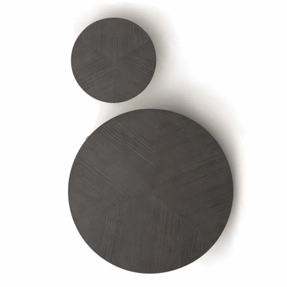 Rundt sofabord i Mdf med metalstruktur fremstillet i Italien - Aloe Viadurini