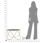 Rundt sofabord i sort glas og guldfinishjern - Rebel Viadurini