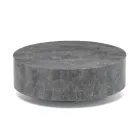 Moderne rundt sofabord i fossil sten - Vermont Viadurini