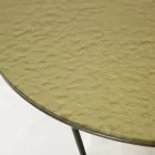 Rundt sofabord lavet i glas og stål lavet i Italien - Paini Viadurini