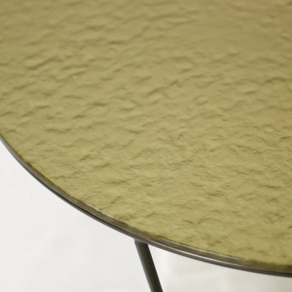Rundt sofabord lavet i glas og stål lavet i Italien - Paini Viadurini