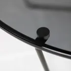 Rundt sofabord lavet i glas og stål lavet i Italien - Paini Viadurini