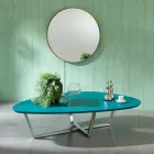 Moderne loungebord i form af Mdf og Chrome Metal - Pimpa Viadurini