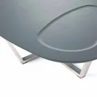 Moderne loungebord i form af Mdf og Chrome Metal - Pimpa Viadurini