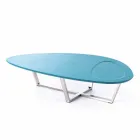 Moderne loungebord i form af Mdf og Chrome Metal - Pimpa Viadurini