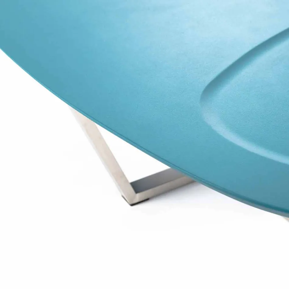 Moderne loungebord i form af Mdf og Chrome Metal - Pimpa Viadurini