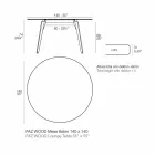 Rundt sofabord af træ og Hpl-top i 2 størrelser - Faz Wood fra Vondom Viadurini