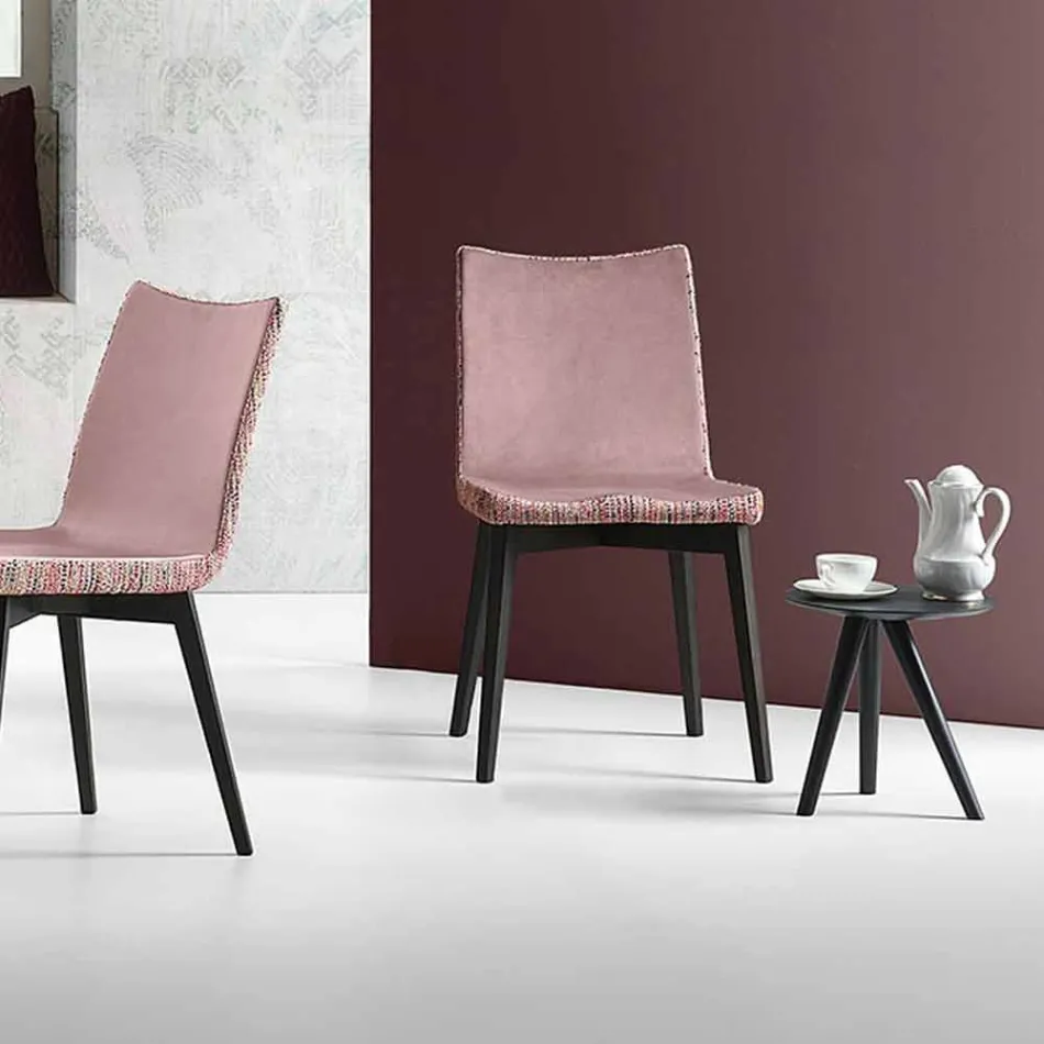 Rundt sofabord i sortgrå lakeret træ Fremstillet i Italien - Stuttgart Viadurini