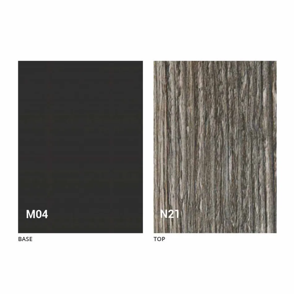 Transformerbart sofabord i træ og stål fremstillet i Italien - Demetro Viadurini