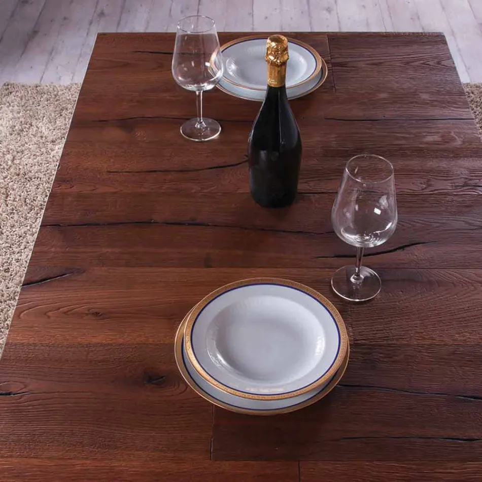 Transformerbart sofabord i træ og metal fremstillet i Italien - Patroclus Viadurini