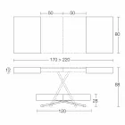 Transformerbart sofabord i træ og metal fremstillet i Italien - Patroclus Viadurini