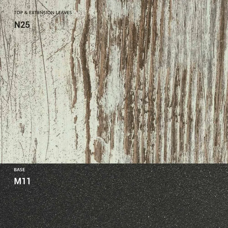 Transformerbart sofabord i træ og metal, lavet i Italien - Sanrocco Viadurini