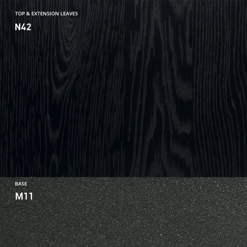 Transformerbart sofabord i træ og metal, lavet i Italien - Sanrocco Viadurini