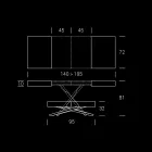 Transformerbart sofabord i træ og metal, lavet i Italien - Sanrocco Viadurini