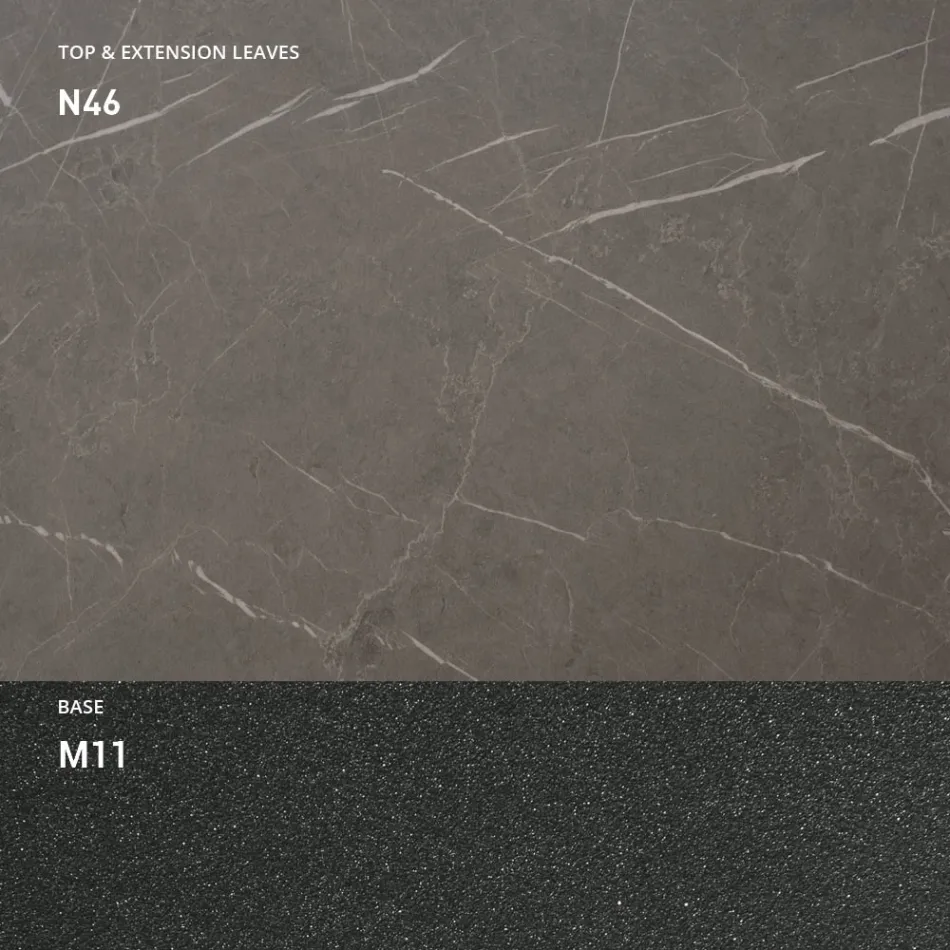 Transformerbart sofabord i træ og metal, lavet i Italien - Sanrocco Viadurini