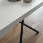 Transformerbart sofabord i træ og metal, lavet i Italien - Sanrocco Viadurini