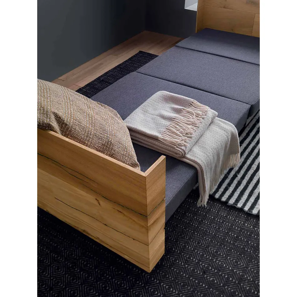 Transformerbart sofabord i massivt træ fremstillet i Italien - Trabucco Viadurini