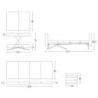Transformerbart sofabord i massivt træ fremstillet i Italien - Trabucco Viadurini
