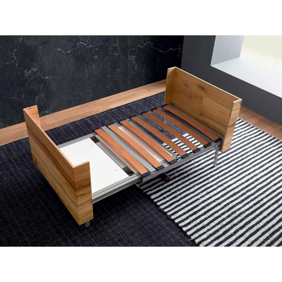 Transformerbart sofabord i massivt træ fremstillet i Italien - Trabucco Viadurini