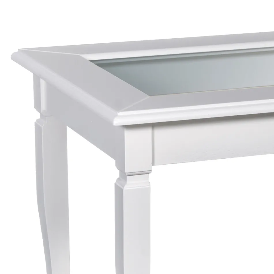 Stue sofabord med glas opslagstavle Made in Italy - Demetra Viadurini