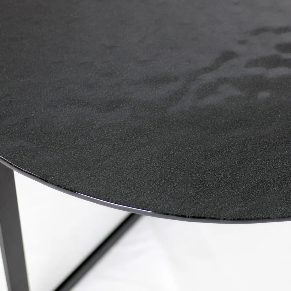 Sofabord i stål og glas Made in Italy - Aspira Viadurini