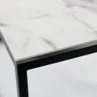 Sofabord af stentøj og stål fremstillet i Italien - Birba Viadurini