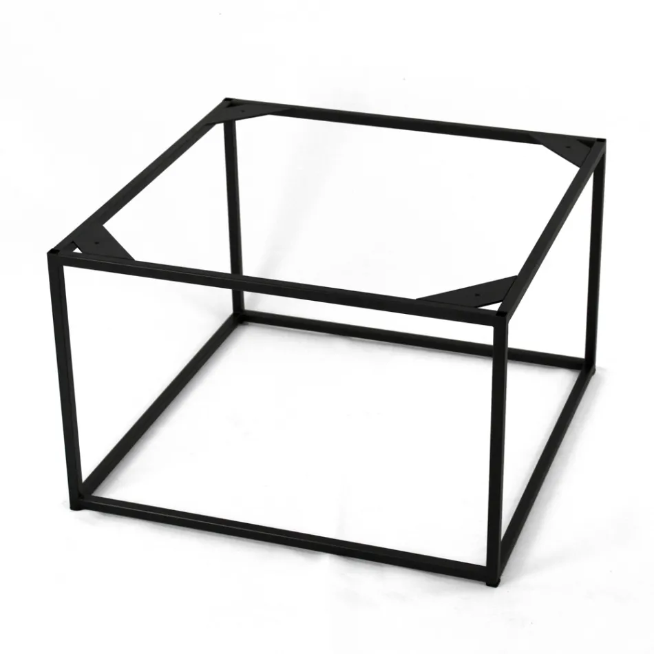 Sofabord af stentøj og stål fremstillet i Italien - Birba Viadurini