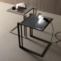 Geometrisk design metal og glas sofabord - Zigozago