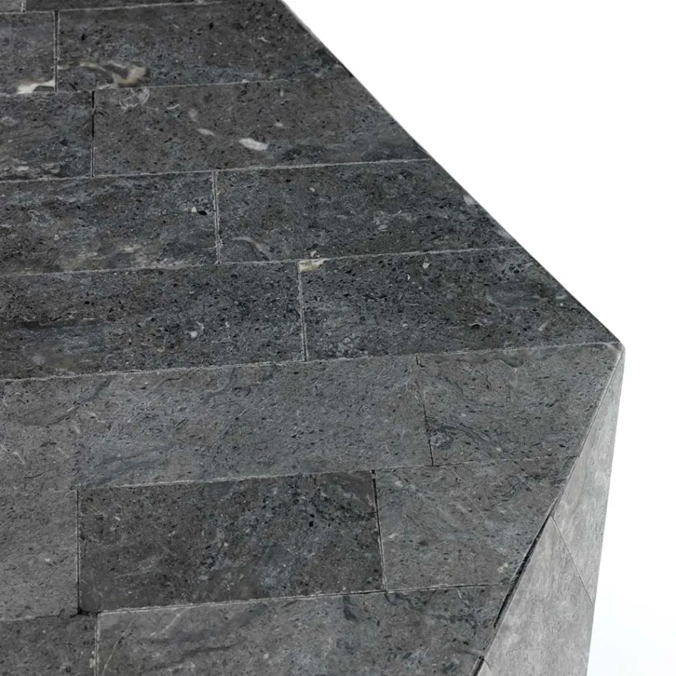 Stue Sofabord Helt i Fossil Stone Forskellige Finishes - Air Viadurini