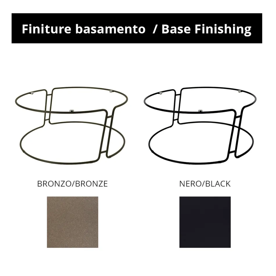 Sofabord rund plade og bund lavet i Italien - Tullia Viadurini