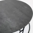 Sofabord rund plade og bund lavet i Italien - Tullia Viadurini