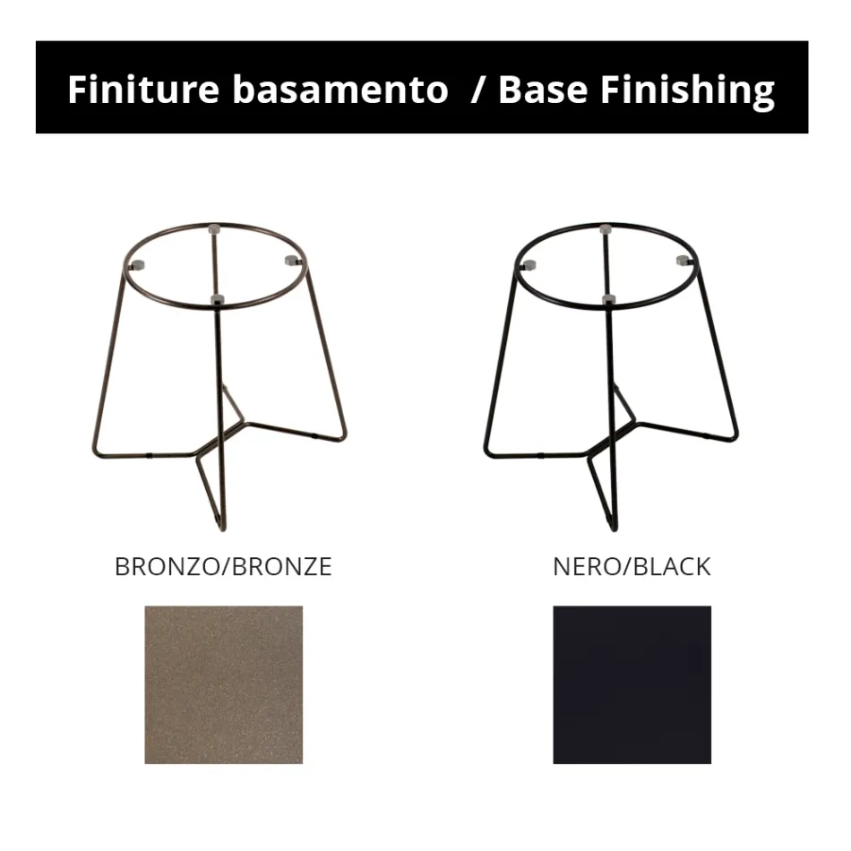 Rundt sofabord med plade af porcelæn i stentøj lavet i Italien - Paini Viadurini