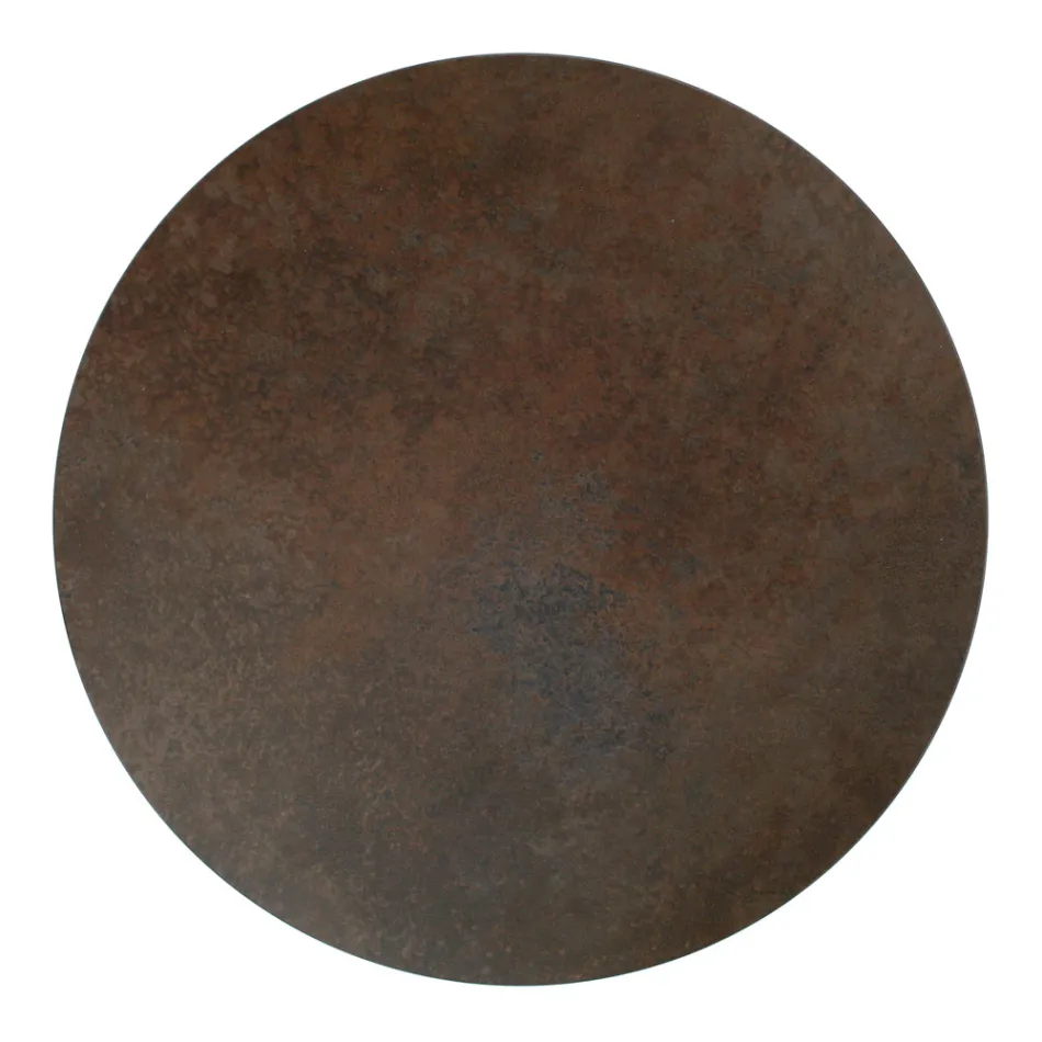 Rundt sofabord med plade af porcelæn i stentøj lavet i Italien - Paini Viadurini