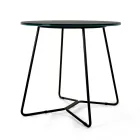 Rundt sofabord med plade af porcelæn i stentøj lavet i Italien - Paini Viadurini